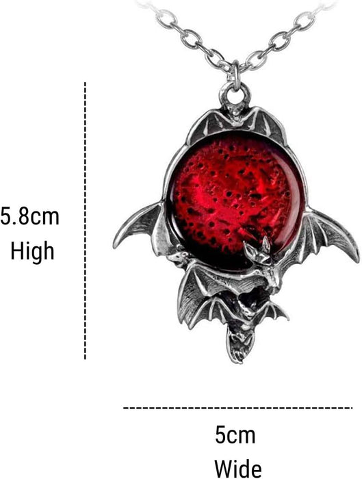 Alchemy Gothic Blood Moon Necklace Standard