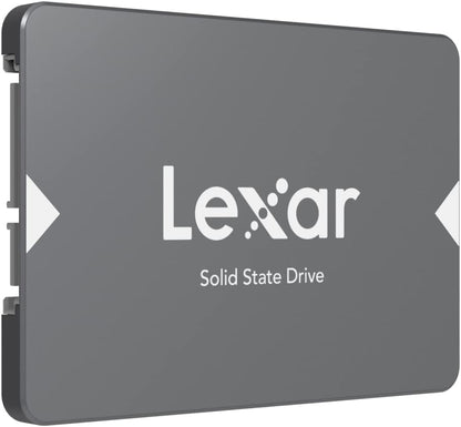 Lexar SSD NS100 128GB 2,5" SATA III (6 Gb/s), interno, velocità di lettura 520 MB/sec, più resistente perché senza parti mobili, nero