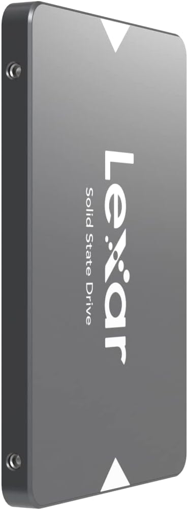 Lexar SSD NS100 128GB 2,5" SATA III (6 Gb/s), interno, velocità di lettura 520 MB/sec, più resistente perché senza parti mobili, nero