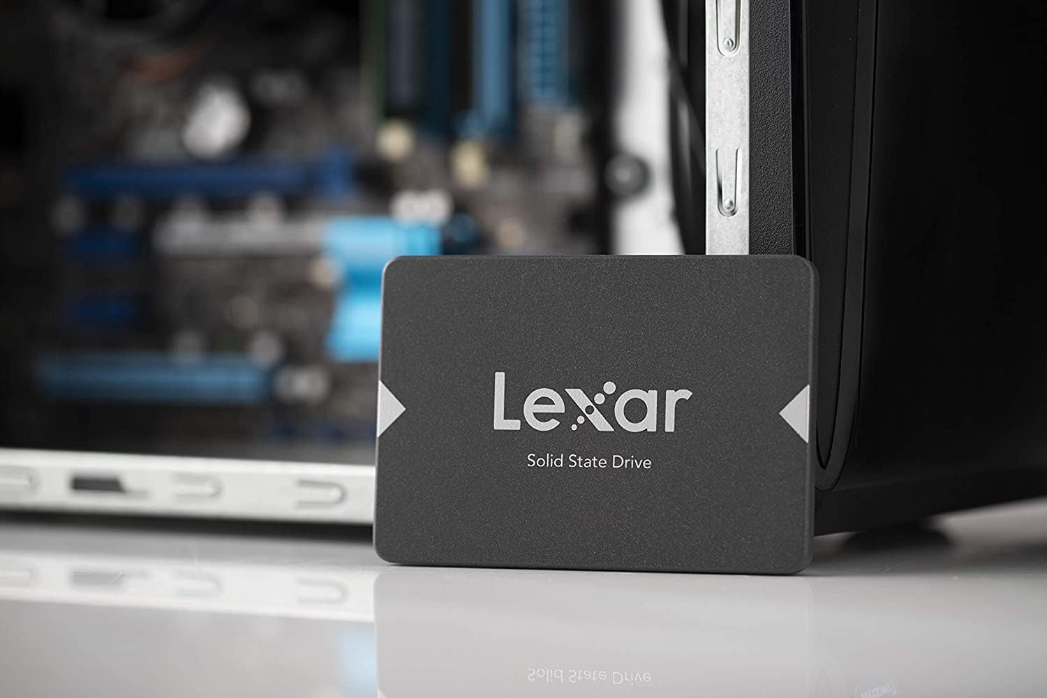 Lexar NS100 2.5” SATA III 6Gb/s Internal 2TB SSD, Solid State Drive, Up to 550MB/s Read, Internal SSD for Laptop, Desktop Computer/PC (LNS100-2TRB), black