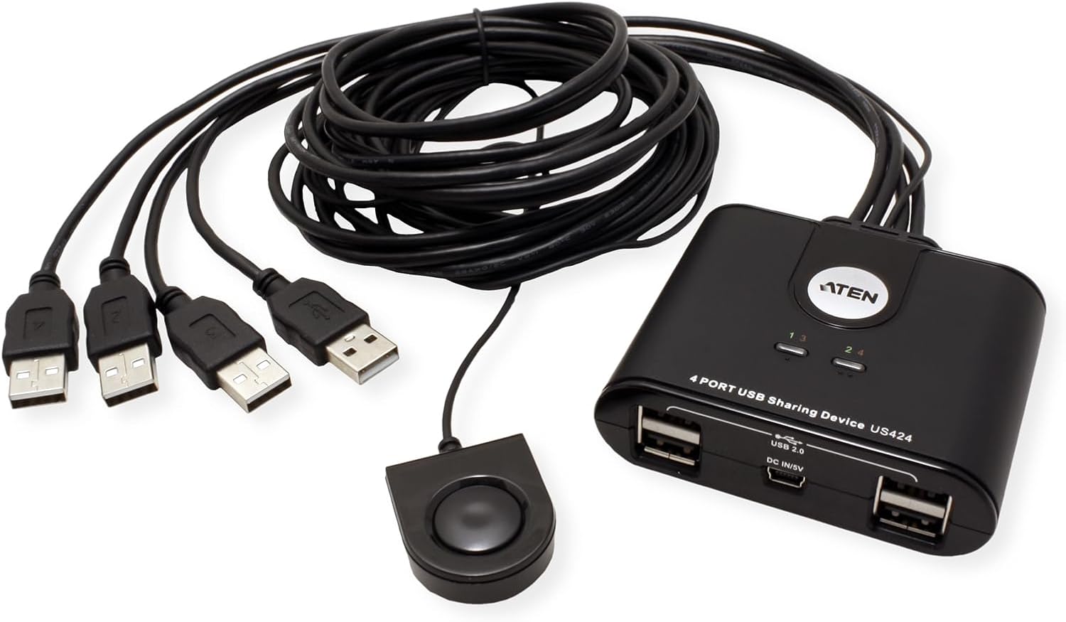 Aten US424 Hub 4 ports USB 2.0 commutables vers 4 PC/MAC