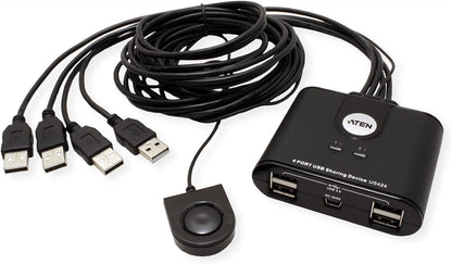 Aten US424 Hub 4 ports USB 2.0 commutables vers 4 PC/MAC