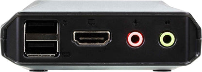 ATEN 2-Port USB 4K HDMI Cable KVM Switch with Remote Port Selector CS22H (up to 4096 x 2160 @ 60Hz, HDCP 2.2) For Windows, Mac, Linux - One KVM console controls two USB HDMI computers