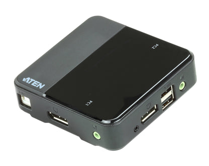 ATEN USB DisplayPort/Audio 2 Port KVM Switch CS782DP 4K UHD (3840 × 2160 @ 60 Hz) 4K DCI (4096 x 2160 @ 60 Hz), support Windows, Mac, Sun, and Linux, UK, 1 KVM Market Leader