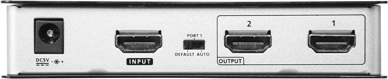 ATEN 2-Port True 4K HDMI Splitter VS182B UK | #1 KVM Market Leader,Black
