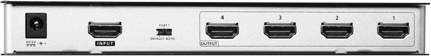 ATEN True 4K HDMI 4 Port Splitter VS184B, HDCP 2.2 Compatible, up to 600 MHz, up to 15 m(1920x1200)/ 1.8m (True 4K)* UK, 1 KVM Market Leader