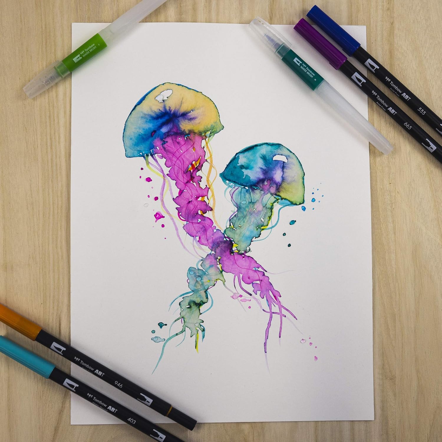 Tombow Dual Brushpens 6 Pens Primary
