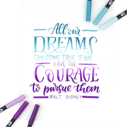 Tombow Dual Brushpens 6 Pens Primary