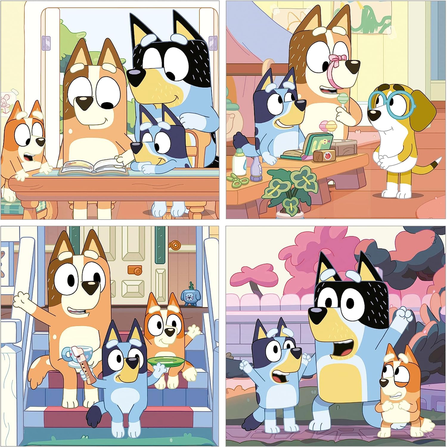Educa - Set de Cuatro Puzzles progresivos de 12 a 25 Piezas con los Personajes de Bluey | Presentados en una magnífica Maleta para Poder guardarlos. Recomendados a Partir de 3 años (19830