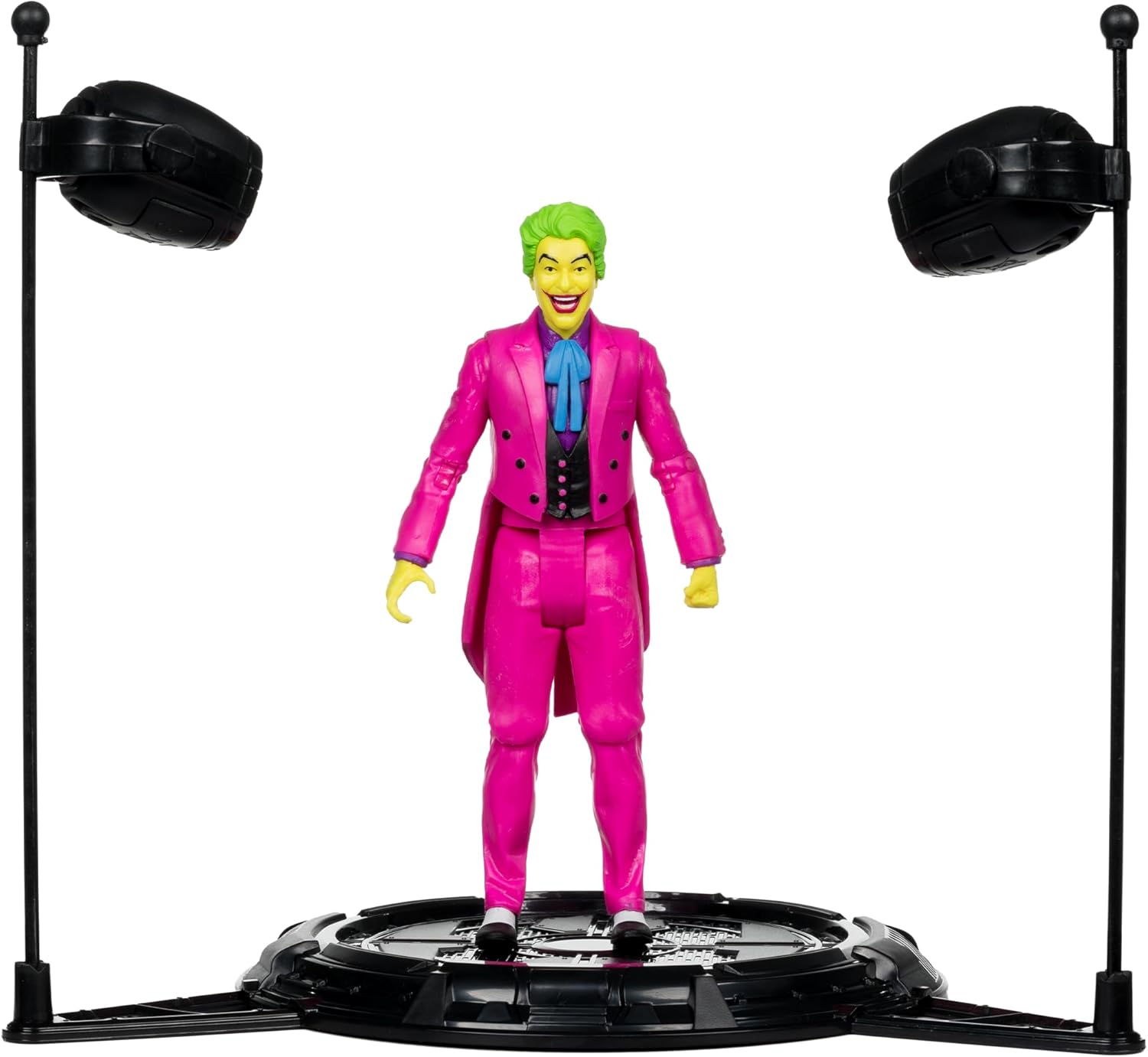 McFarlane Toys DC Retro The Joker Batman: Classic TV Series Black Light Gold Label 6-Inch Action Figure - Entertainment Earth Exclusive