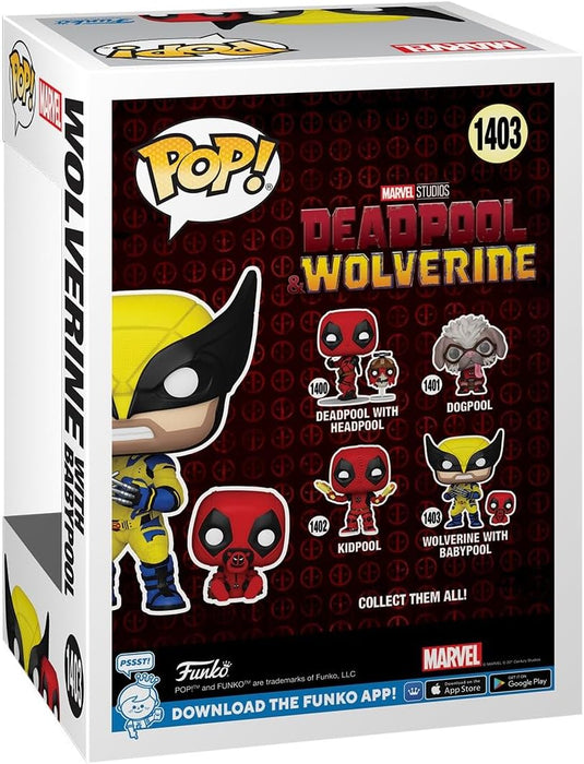 Funko Pop! & Buddy: Deadpool & Wolverine - Wolverine with Babypool - Collectable Vinyl Figure - Gift Idea - Official Merchandise - Toys for Kids & Adults - Model Figure for Collectors and Display