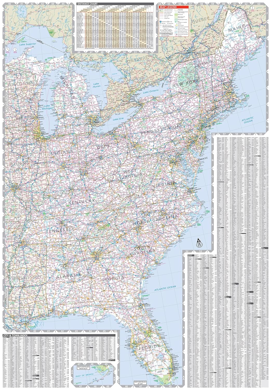 Rand McNally Folded Map: Eastern United States