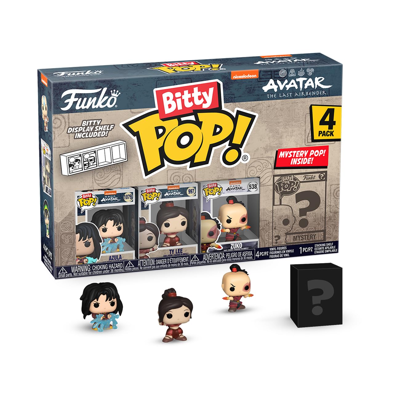 Funko Bitty Pop!: Avatar: The Last Airbender Mini Collectible Toys 4-Pack - Azula, Ty Lee, Zuko & Mystery Chase Figure (Styles May Vary