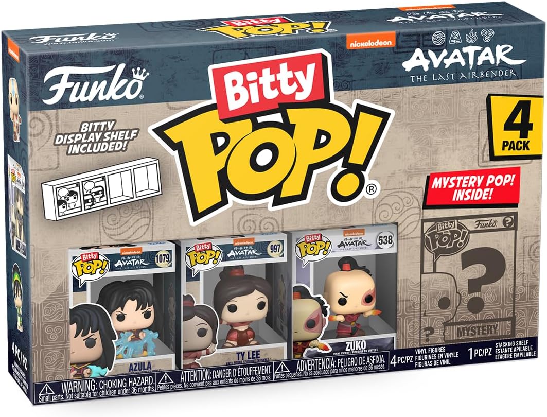 Funko Bitty Pop!: Avatar: The Last Airbender Mini Collectible Toys 4-Pack - Azula, Ty Lee, Zuko & Mystery Chase Figure (Styles May Vary