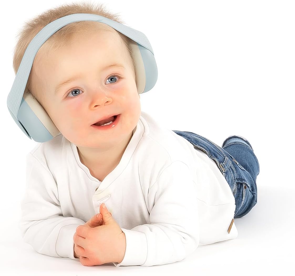 Reer SilentGuard Baby Ear Defenders | Ear Protection for Babies & Children | 12-24 Months | Especially Soft, Lightweight & Grows with Your Child | SNR-25, Protects up to 40 dB | Grey