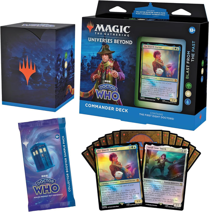 Magic The Gathering Doctor Who Commander Deck Bundle - Includes All 4 Decks (1 Masters of Evil, 1 Blast from The Past, 1 Timey-Wimey, and 1 Paradox Power Deck Set