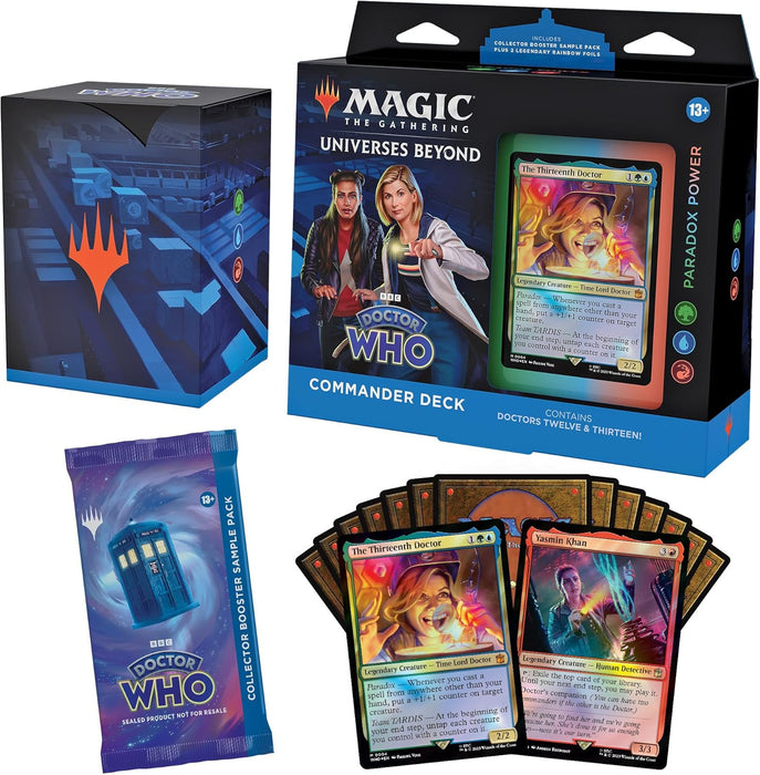 Magic The Gathering Doctor Who Commander Deck Bundle - Includes All 4 Decks (1 Masters of Evil, 1 Blast from The Past, 1 Timey-Wimey, and 1 Paradox Power Deck Set