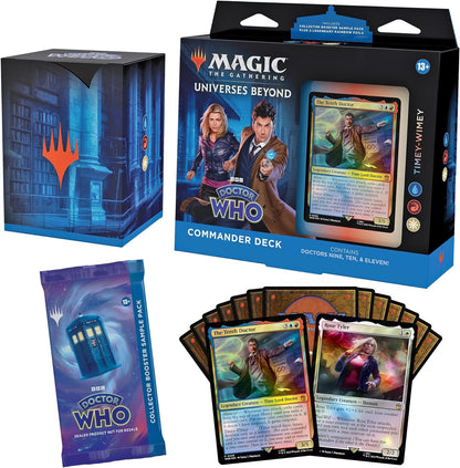 Magic The Gathering Doctor Who Commander Deck Bundle - Includes All 4 Decks (1 Masters of Evil, 1 Blast from The Past, 1 Timey-Wimey, and 1 Paradox Power Deck Set