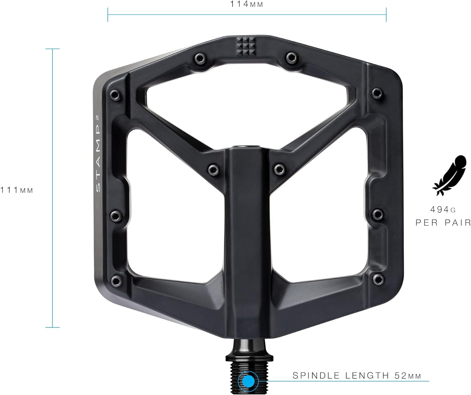 Crank Brothers Stamp 2 Pedals Black L