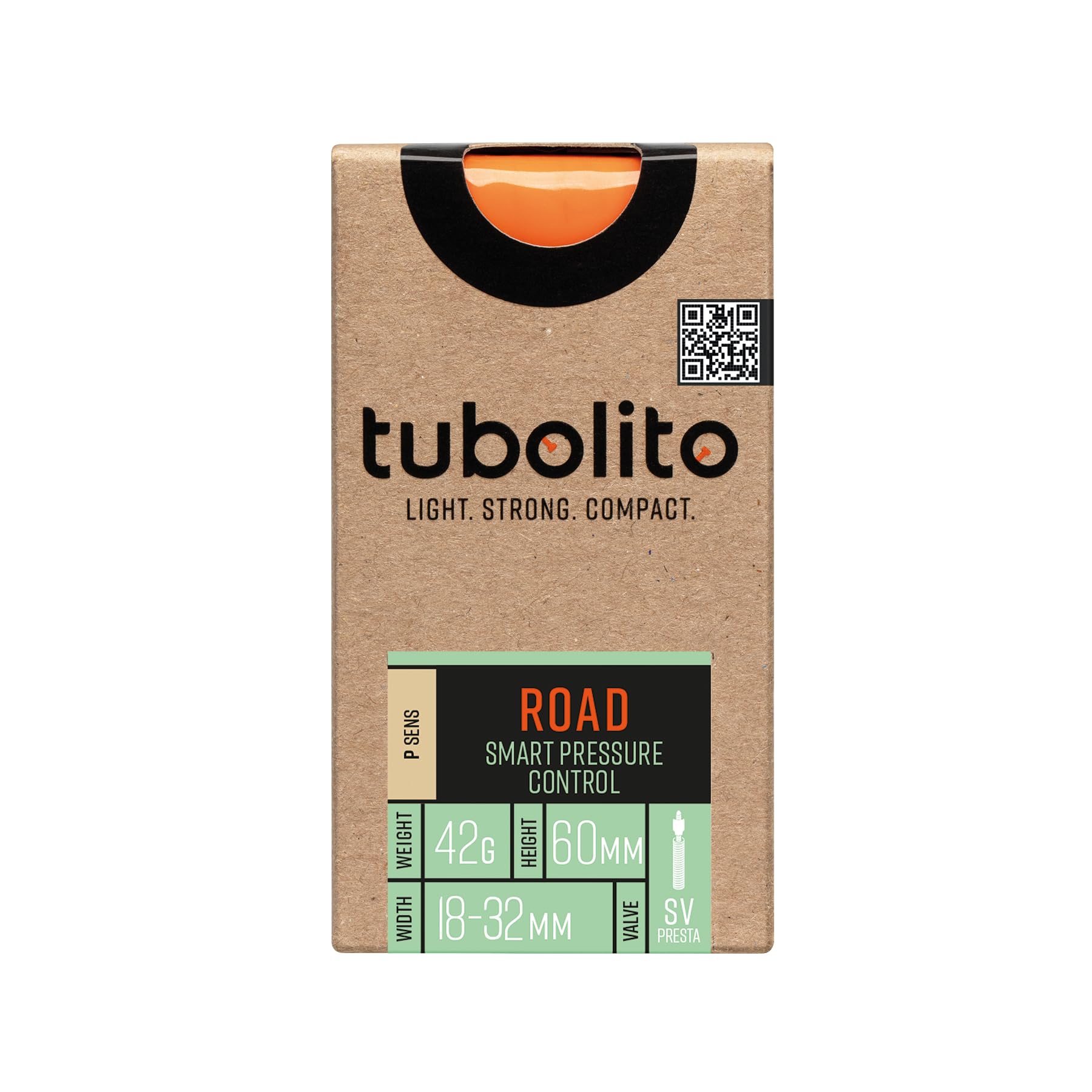 Tubolito Tubo PSENS Road 700x18-32mm 60mm Presta Black Valve