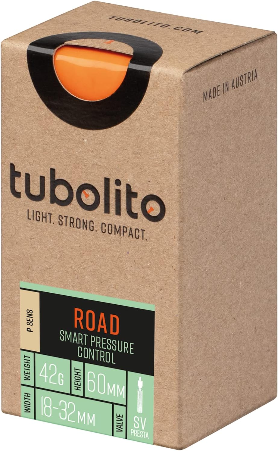 Tubolito Tubo PSENS Road 700x18-32mm 60mm Presta Black Valve