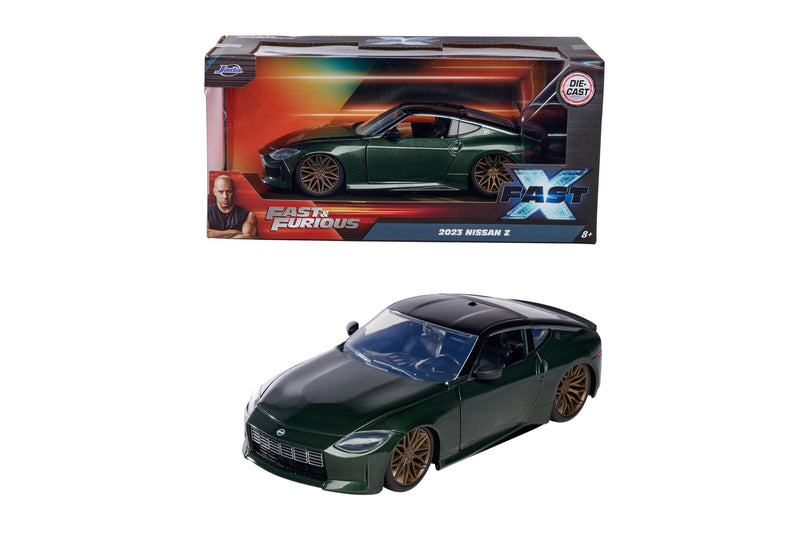 Jada 253203100 Fast & Furious Nissan Z from 2023 in Scale 1:24, Metal Collector car Under License Fast & Furious with Opening Doors and Trunk and Hood, for Children from 8 Years Old