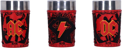 Nemesis Now ACDC Logo Set of 3 Shot Glass Set 8.7cm, Resin, Official ACDC Merchandise, ACDC Collectible Mini Cup Set, Three ACDC Shot Glasses, Cast in The Finest Resin, Expertly Hand-Painted