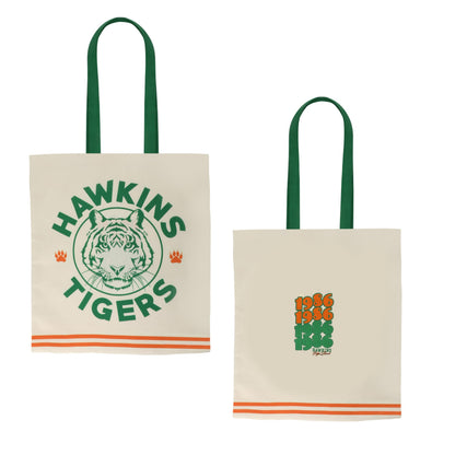 Cinereplicas Stranger Things - Hawkins Tigers Tote Bag - 42 * 38cm - Official License, Hawkins Tigers, 42*38cm