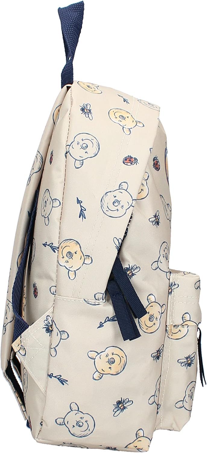 Disney Backpack WINNIE THE POOH Made For Fun - Backpack for children | School | Kindergarten - Color beige - size 31x22x9 cm, beige, One Size