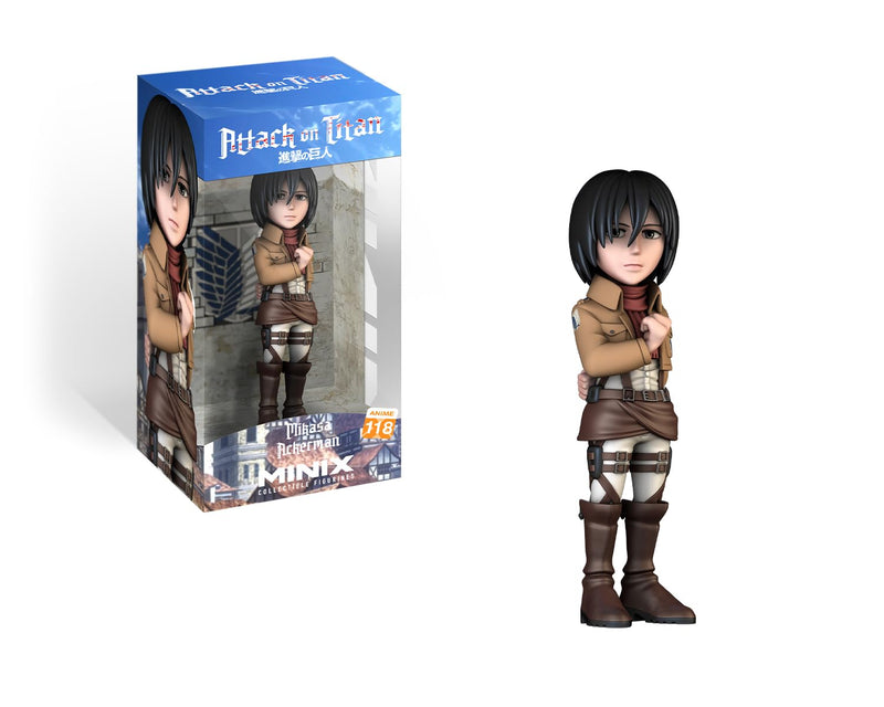 MINIX Mikasa Ackerman Figur - Attack of Titan - Sammlerstücke 12 cm für Ausstellung, Geschenkidee für Kinder und Erwachsene, Anime-Fans - MN15313