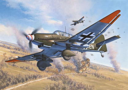 Revell Revell_04692 Modellbausatz Flugzeug 1:72 - Junkers Ju87 G/D Tank Buster im Maßstab 1:72, Level 3, originalgetreue Nachbildung mit vielen Details, 04692, Unlackiert