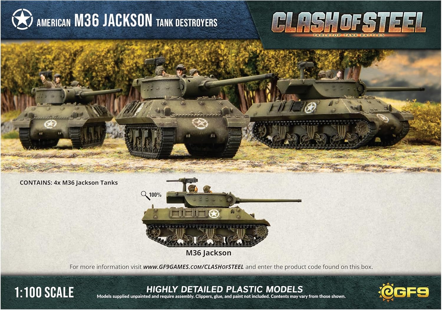 Gale Force Nine - Clash of Steel - American M36 Jackson Tank Destroyers