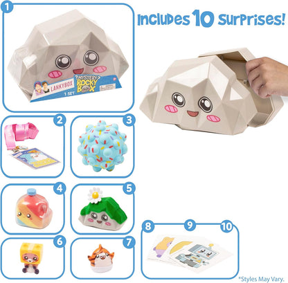 LankyBox 2162CO Rocky Foxy Mystery Box with 10 Exciting Toys to Discover inside, Officially Licensed Merch, Multicolour