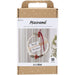 Craft Kit Macramé - Make a Macramé Christmas Wreath in Moss Green, Christmas Red and Off-White - Intermediate Difficulty Level
