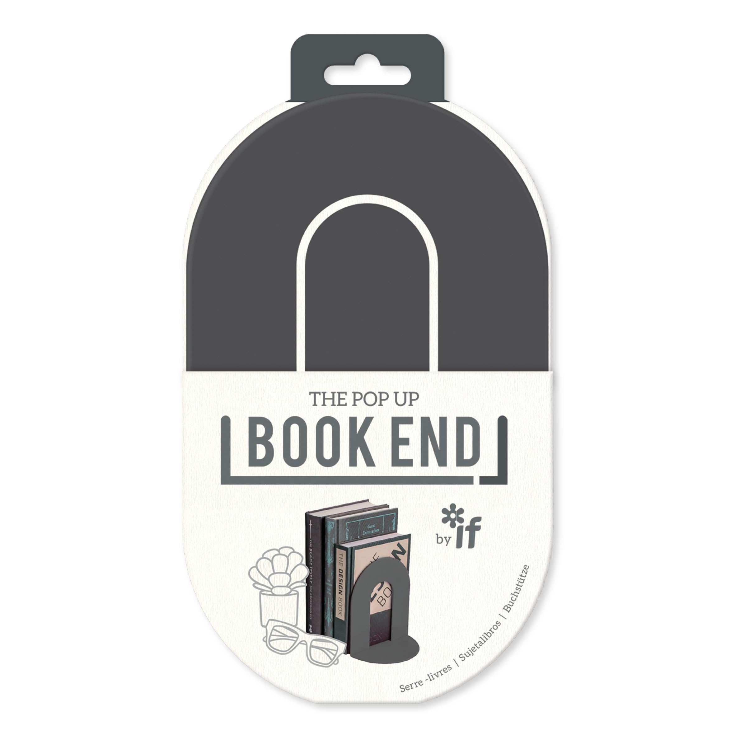 IF The Pop Up Book End, Fold Flat Single Bookend, Contemporary Colours, Mix & Match
