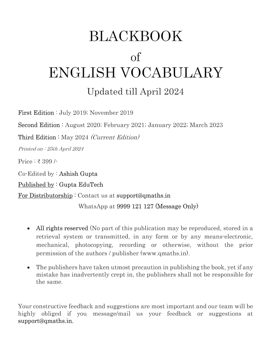 BlackBook of English Vocabulary