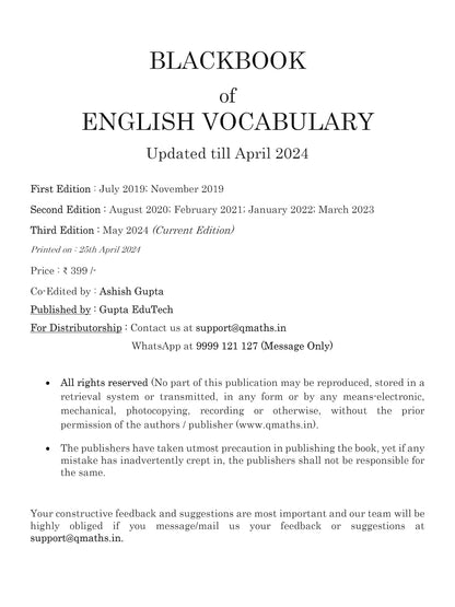 BlackBook of English Vocabulary
