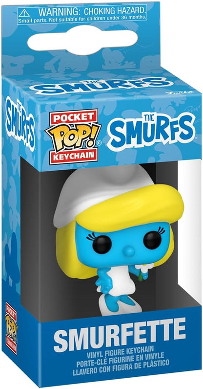 Funko POP! Keychain: Smurfs - Smurfette - SMURFS Novelty Keyring - Collectable Mini Figure - Stocking Filler - Gift Idea - Official Merchandise - TV Fans - Backpack Decor