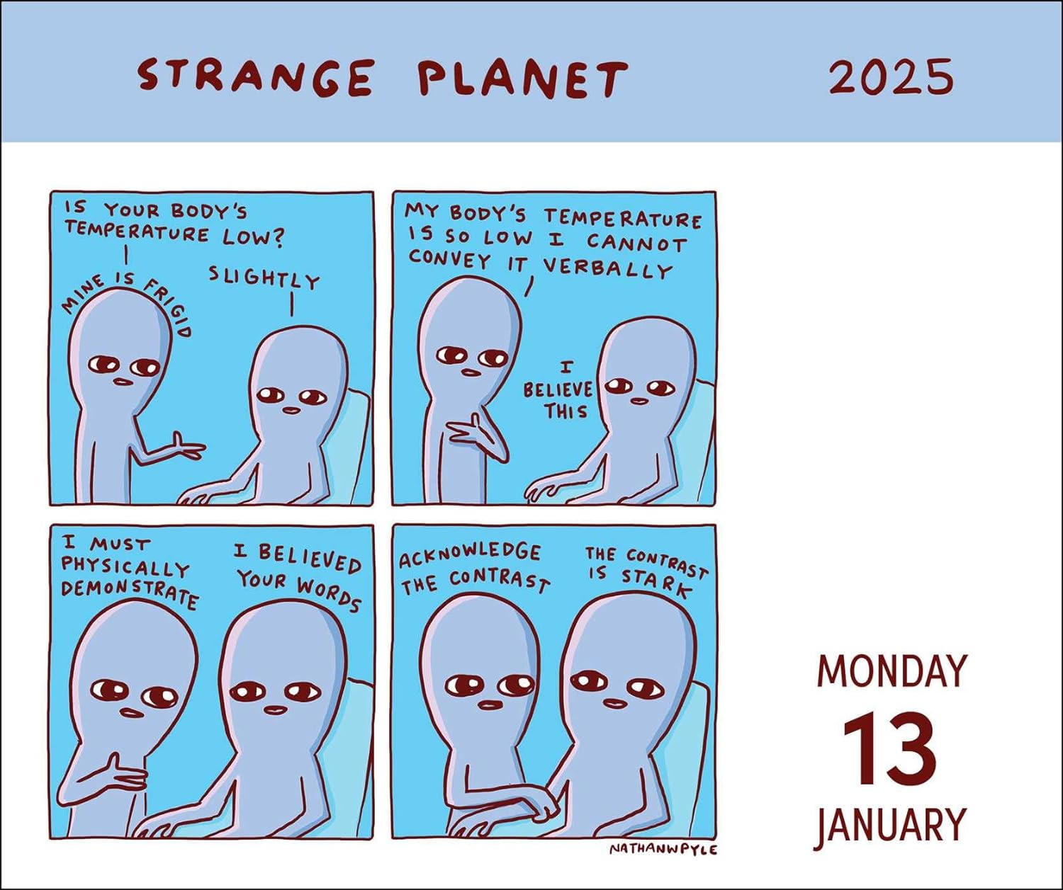 Strange Planet 2025 Day-to-Day Calendar