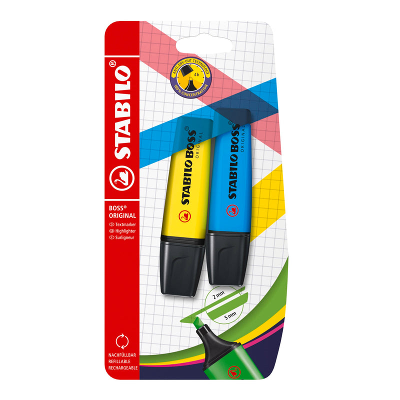 Highlighter - STABILO BOSS ORIGINAL - Pack of 2