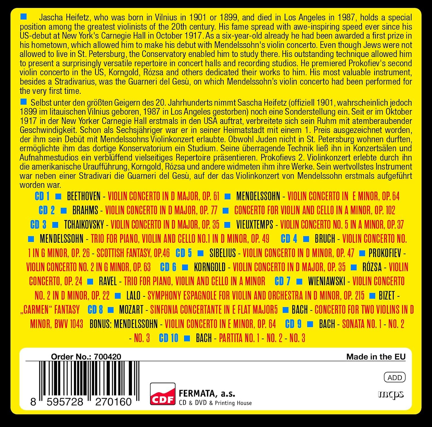 Heifetz - Original Albums
