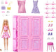 Barbie Dream Closet Toy Playset with Blonde Fashion Doll, Clothes & Accessories, 3-ft-Wide with 25+ Pieces, 3 Complete Looks, HXD58