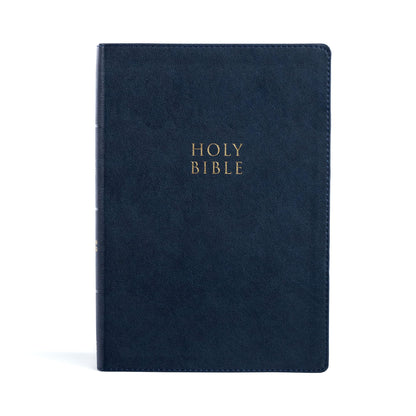 CSB Super Giant Print Reference Bible, Navy LeatherTouch