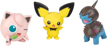 Pokémon Battle Figure Toy Set - 6 Piece Playset - Includes 2" Pichu, Yamper, Turtwig, Piplup, Chimchar & Deino - Generation 4 Diamond & Pearl Starters - Gift for Kids, Boys & Girls