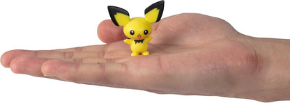 Pokémon Battle Figure Toy Set - 6 Piece Playset - Includes 2" Pichu, Yamper, Turtwig, Piplup, Chimchar & Deino - Generation 4 Diamond & Pearl Starters - Gift for Kids, Boys & Girls
