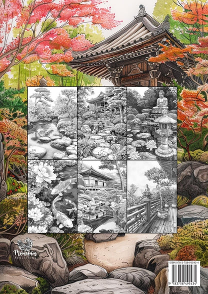 Zen Garden Japan Coloring Book for Adults