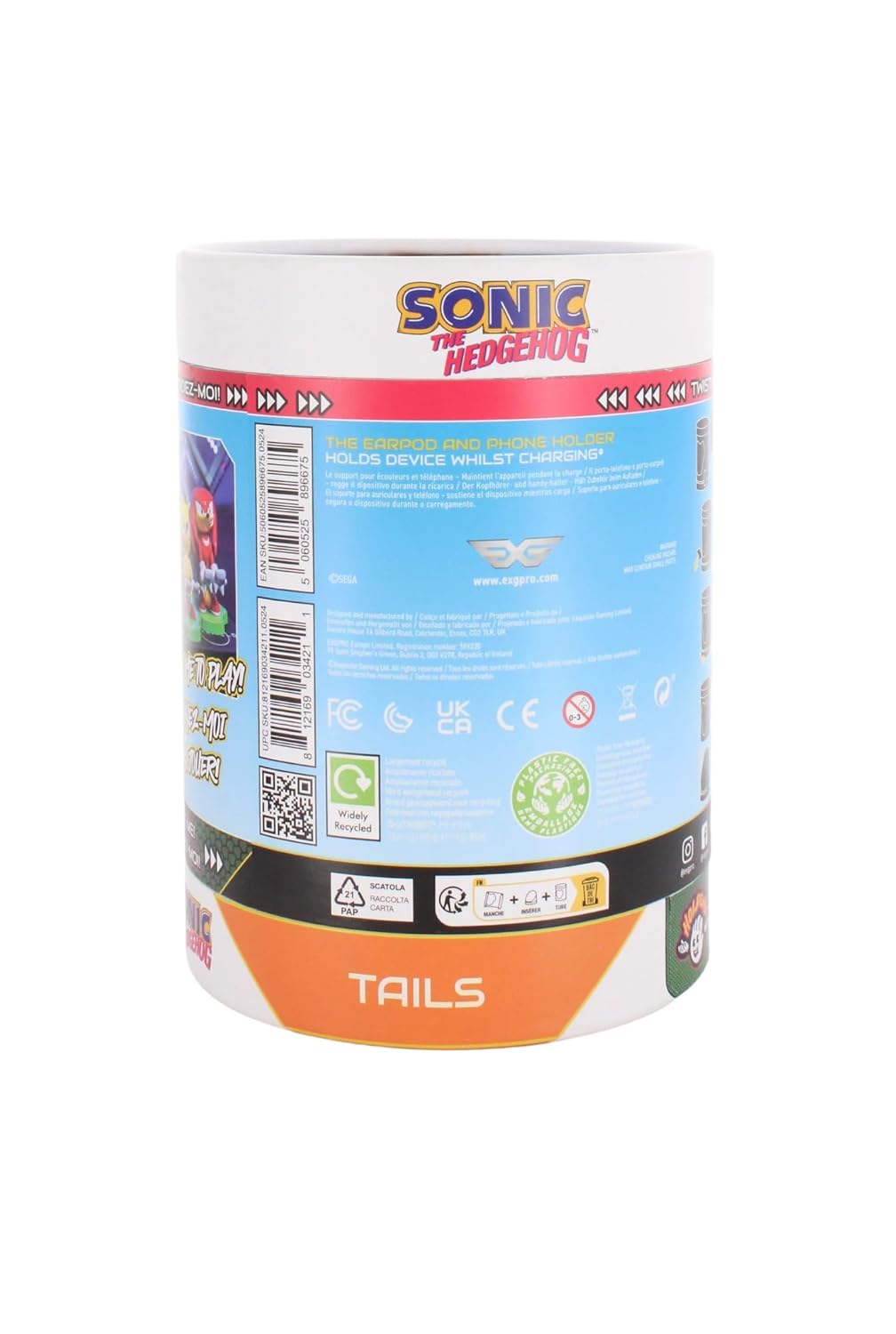 Cable Guys Holdem - Tails Collectible Small Tech Accessories & Phone Holder/Stand (iPhone, Samsung, Earbuds, Earphones