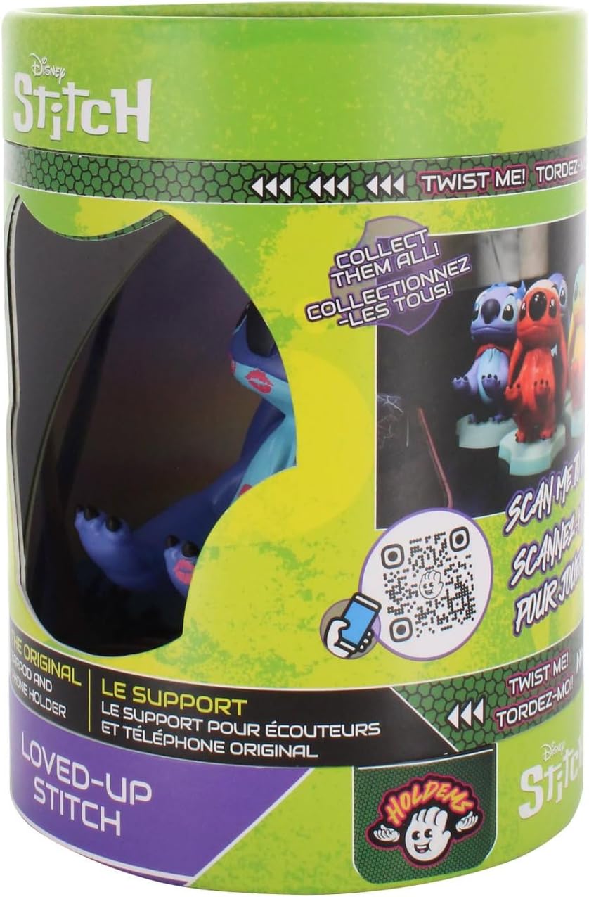 Cable Guys Holdem - 'Loved Up' Stitch Collectible Small Tech Accessories & Phone Holder/Stand (iPhone, Samsung, Earbuds, Earphones