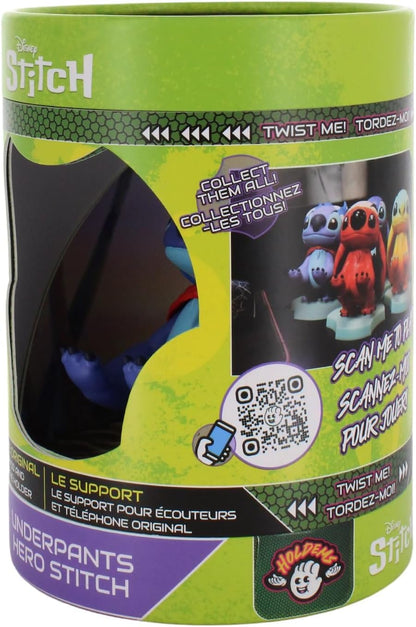 Cable Guys Holdem - 'Underpants Hero' Stitch Collectible Small Tech Accessories & Phone Holder/Stand (iPhone, Samsung, Earbuds, Earphones