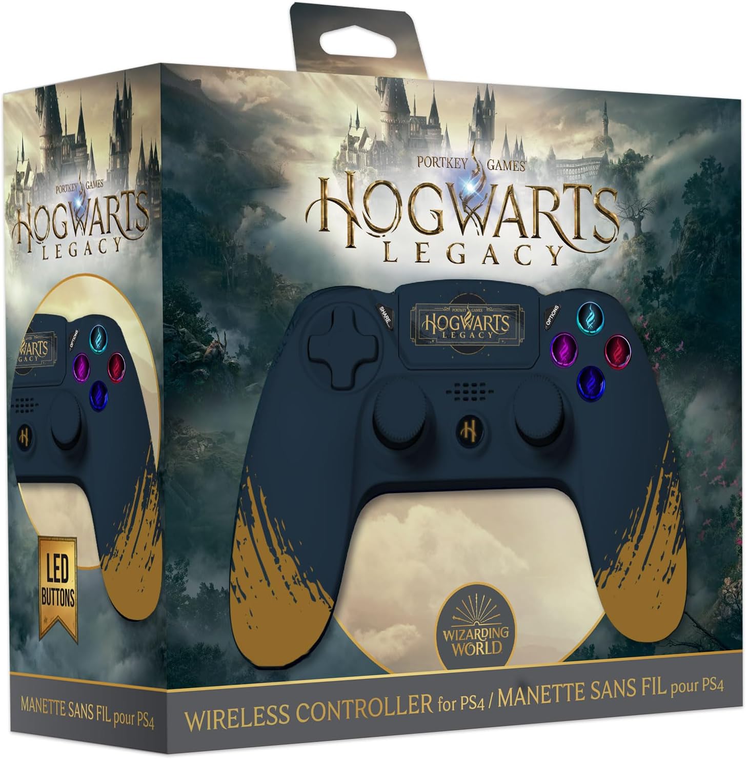 WIZARDING WORLD - Hogwarts Legacy - Wireless bluetooth controller for Playstation PS4 - black - Freaks and Geeks